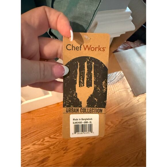 Chef Works Teal Green Long Toll Tab Sleeve Shoulder Pocket Button Down Shirt XL - Picture 3 of 7